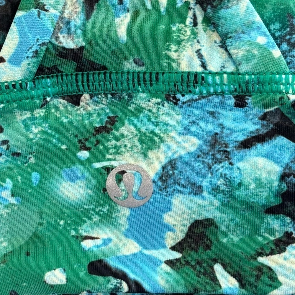 NWT Lululemon Energy Longline Bra Size 2 In Urban Undergrowth Kelly Green Multi - Picture 3 of 6